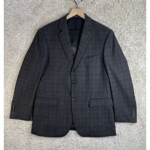 Pronto Uomo Platinum Blazer Men's 42R Sport Two Button Suit Jacket  Wool